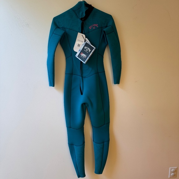 NWT Billabong Women's 'Synergy' 3/2 Neoprene Wetsuit in Blue Lagoon Sz. 6US - Picture 2 of 10